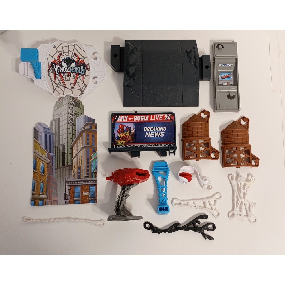 Marvel Spider-Man‎ VenomVersus Web Slinging City Playset Replacement Pieces Lot